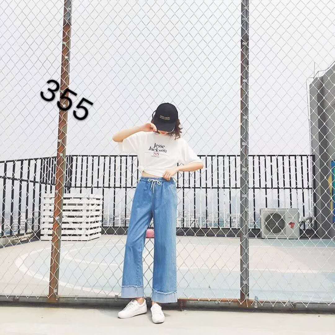 High waist wide leg jeans new style baggy slim cropped trousers with flared horns and wide legs High waist wide leg jeans new style baggy slim cropped trousers with flared horns and wide legs