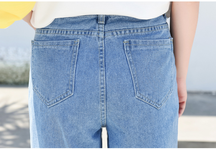 High waist wide leg jeans new style baggy slim cropped trousers with flared horns and wide legs High waist wide leg jeans new style baggy slim cropped trousers with flared horns and wide legs