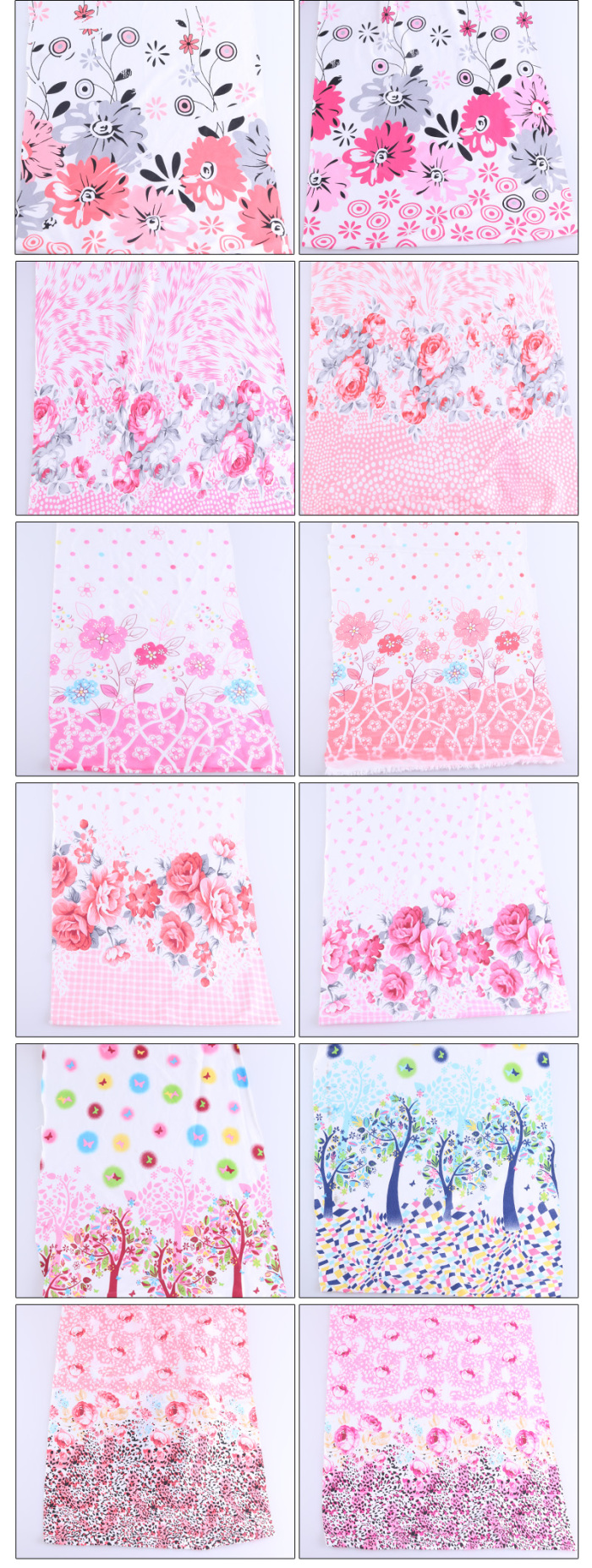 New woven cotton in spring and summer flowers lovely and elegant ladies cropped trousers clothing suits