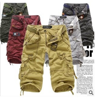 Wholesale Cropped Trousers for Men Overalls Trendy Men&#039;s Washed Overalls 7 Pants 5820