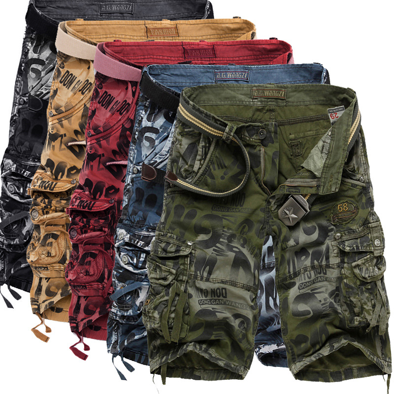 Wholesale Cropped Trousers for Men Overalls Trendy Men&#039;s Washed Overalls 7 Pants 5820