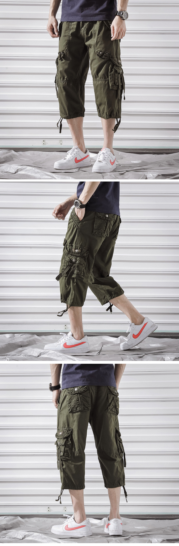 Wholesale Cropped Trousers for Men Overalls Trendy Men's Washed Overalls 7 Pants 5820 Wholesale Cropped Trousers for Men Overalls Trendy Men's Washed Overalls 7 Pants 5820
