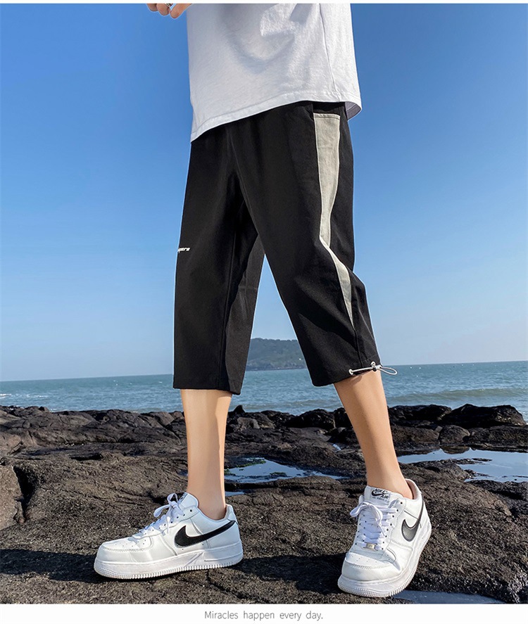 Shorts Men's Summer 2021 New Outdoor Korean Style Loose Beach Shorts Thin Casual Cropped Trousers for Men