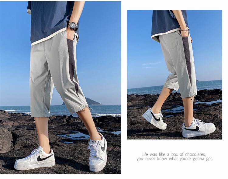 Shorts Men's Summer 2021 New Outdoor Korean Style Loose Beach Shorts Thin Casual Cropped Trousers for Men