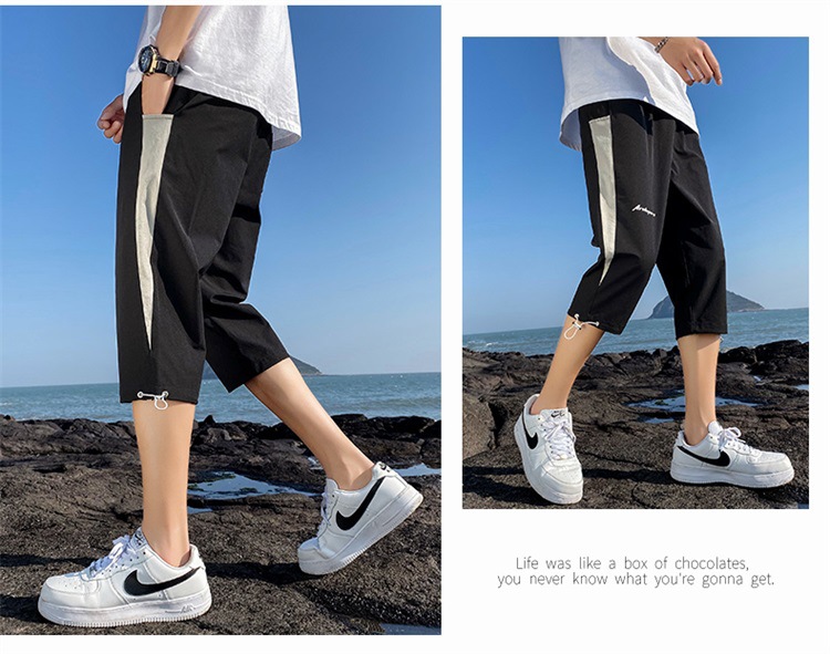 Shorts Men's Summer 2021 New Outdoor Korean Style Loose Beach Shorts Thin Casual Cropped Trousers for Men