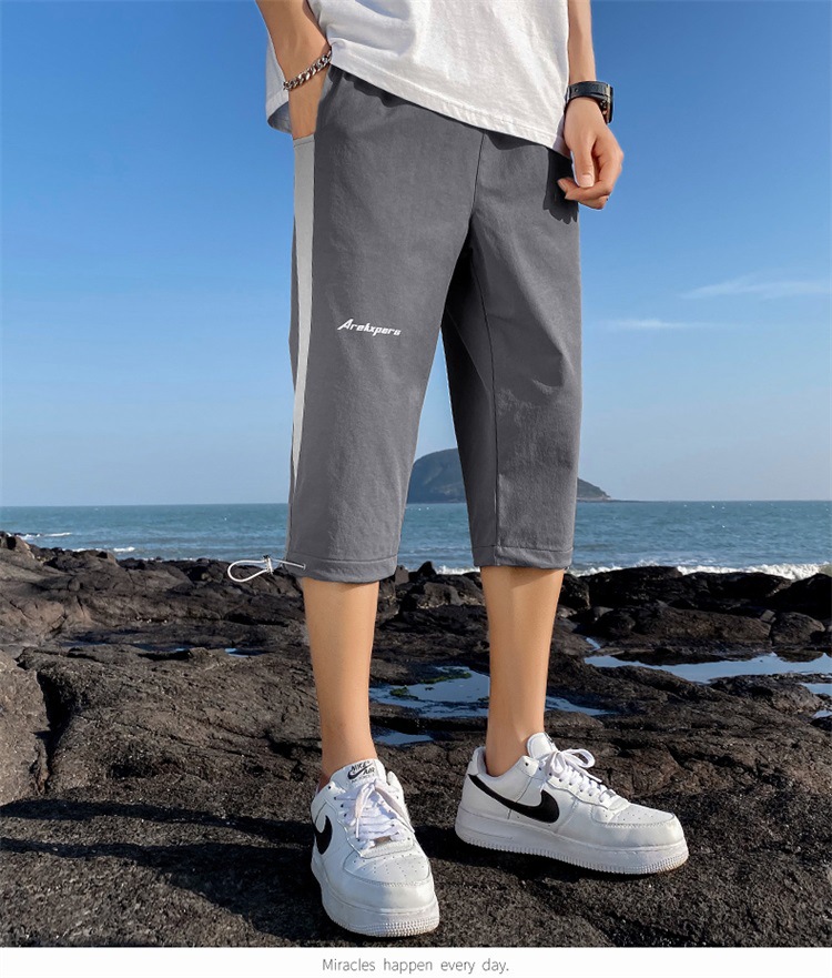 Shorts Men's Summer 2021 New Outdoor Korean Style Loose Beach Shorts Thin Casual Cropped Trousers for Men