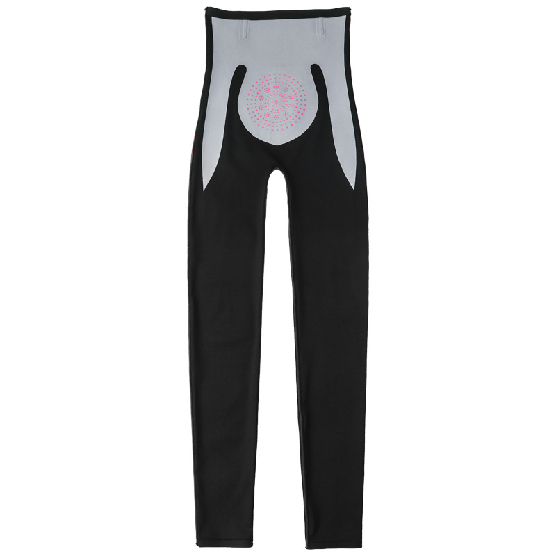 High Waist Shark Leather Pants Kaka Same Style Weight Loss Pants Leggings Tight Belly Trimming Hip Lifting Yoga Cropped Trousers Outer Wear