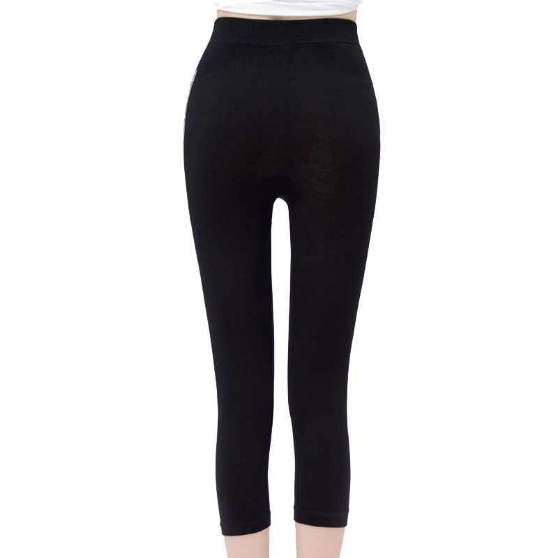 New Korean Style Yoga Sports Fall plus Size Leggings Summer and Autumn Breathable Slim Fit Slimming Hip Raise Printed Cropped Trousers