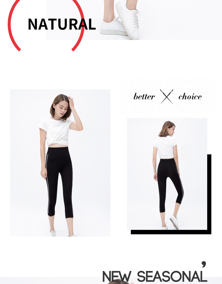 New Korean Style Yoga Sports Fall plus Size Leggings Summer and Autumn Breathable Slim Fit Slimming Hip Raise Printed Cropped Trousers