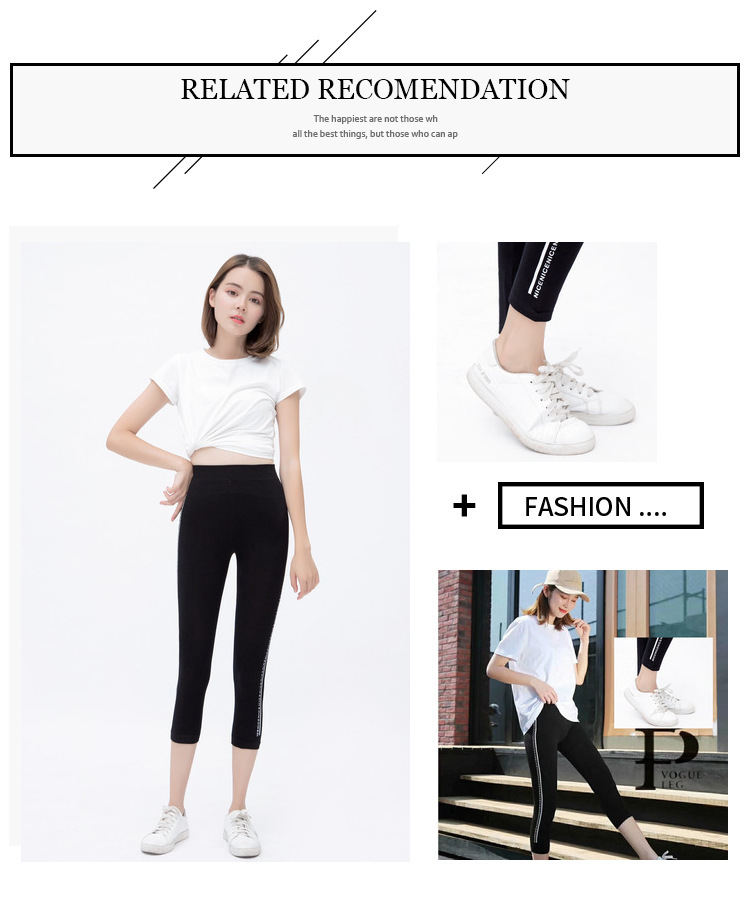 New Korean Style Yoga Sports Fall plus Size Leggings Summer and Autumn Breathable Slim Fit Slimming Hip Raise Printed Cropped Trousers