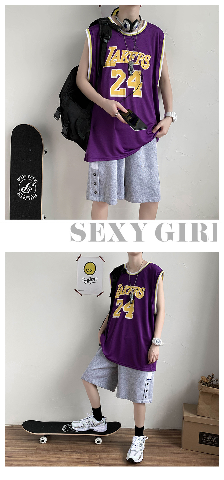 Brand Short Sleeve Tshirt Vest Men's Loose Student Sports Basketball Jersey Outer Wear Waistcoat Sleeveless Tshirt Brand Short Sleeve Tshirt Vest Men's Loose Student Sports Basketball Jersey Outer Wear Waistcoat Sleeveless Tshirt