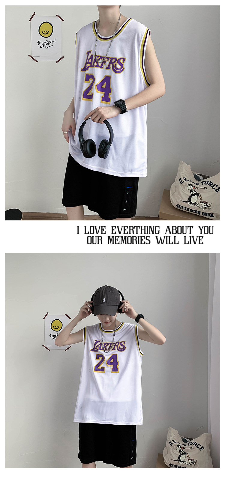 Brand Short Sleeve Tshirt Vest Men's Loose Student Sports Basketball Jersey Outer Wear Waistcoat Sleeveless Tshirt Brand Short Sleeve Tshirt Vest Men's Loose Student Sports Basketball Jersey Outer Wear Waistcoat Sleeveless Tshirt