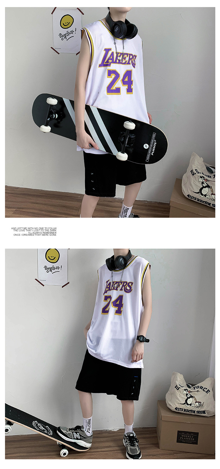 Brand Short Sleeve Tshirt Vest Men's Loose Student Sports Basketball Jersey Outer Wear Waistcoat Sleeveless Tshirt Brand Short Sleeve Tshirt Vest Men's Loose Student Sports Basketball Jersey Outer Wear Waistcoat Sleeveless Tshirt