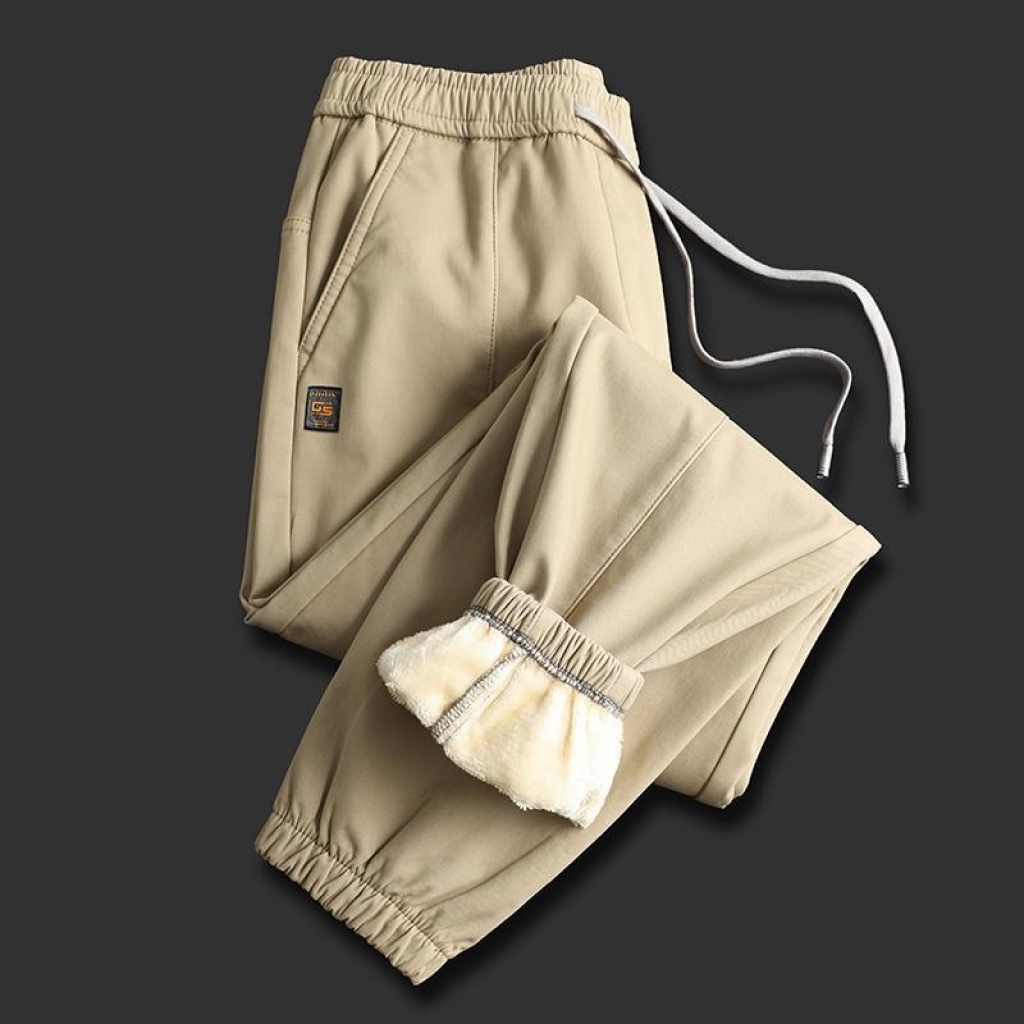 Haining Men's Winter Fleece-Lined Thickened Casual Pants Youth Cotton Pants Outer Wear Ankle-Tied Sports Boys' Sweatpants Autumn and Winter Haining Men's Winter Fleece-Lined Thickened Casual Pants Youth Cotton Pants Outer Wear Ankle-Tied Sports Boys' Sweatpants Autumn and Winter