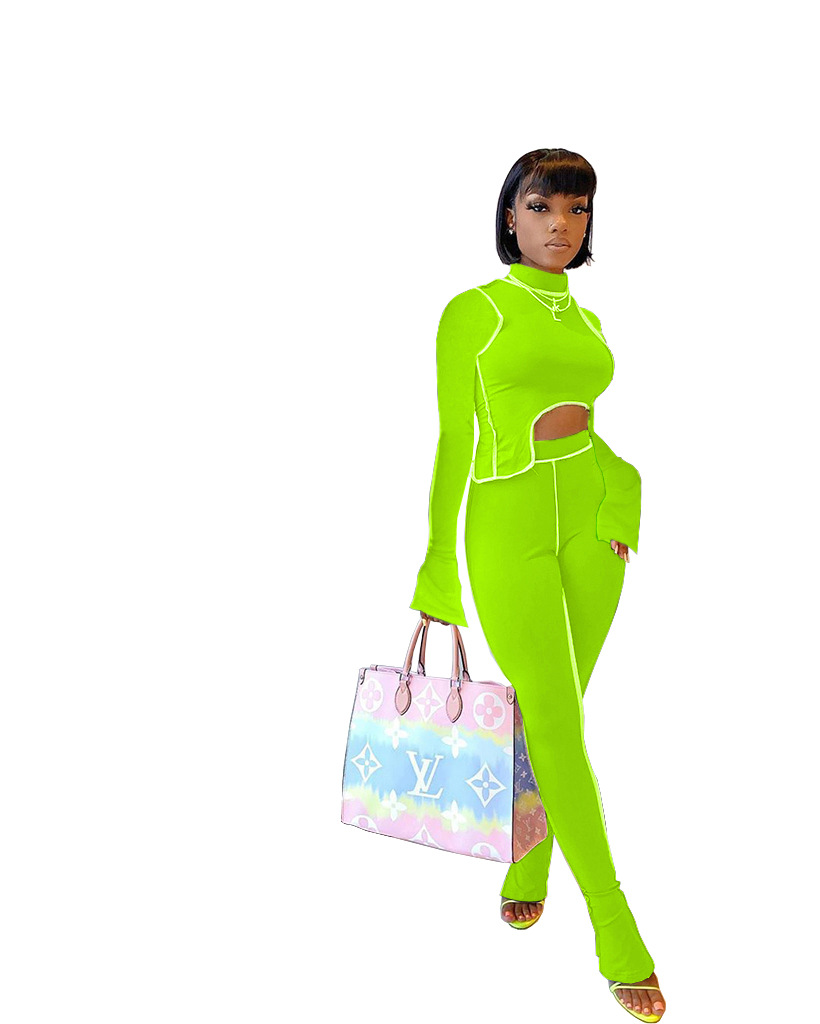 M2053 Crossborder fashion women's wear Aliexpress autumn new women's wear personality line slimming sports suit M2053 Crossborder fashion women's wear Aliexpress autumn new women's wear personality line slimming sports suit