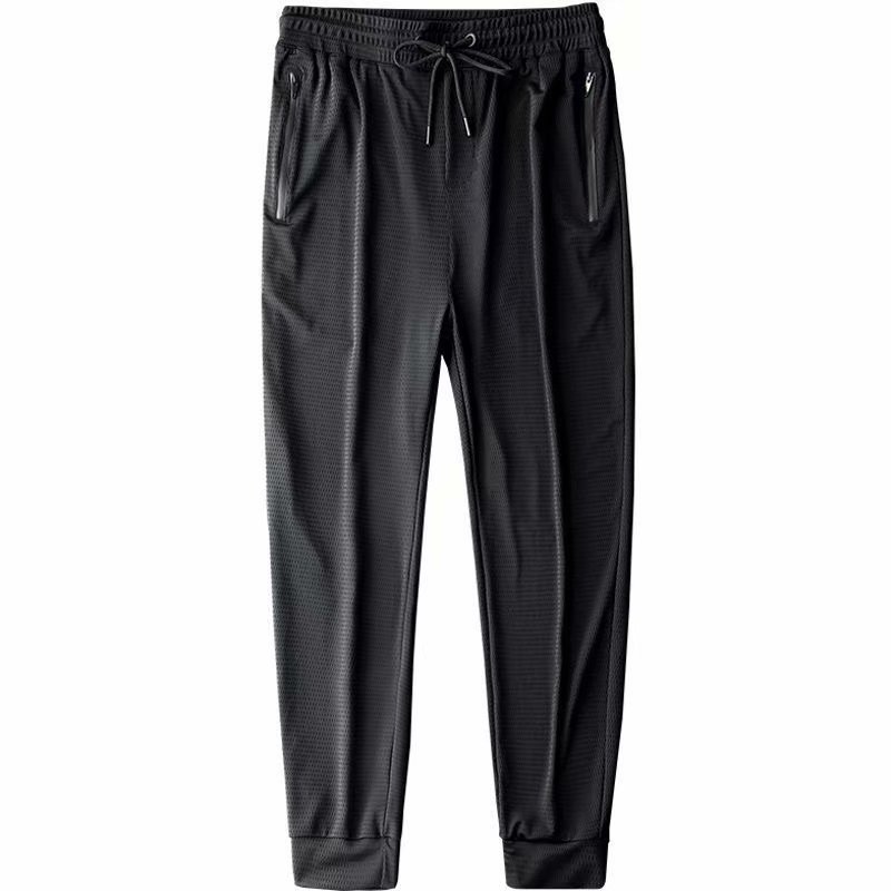 Running Sportswear ShortSleeved Tshirt Sports Suit Men&#039;s Trousers Casual Wear Large Size Ice Silk TwoPiece Suit
