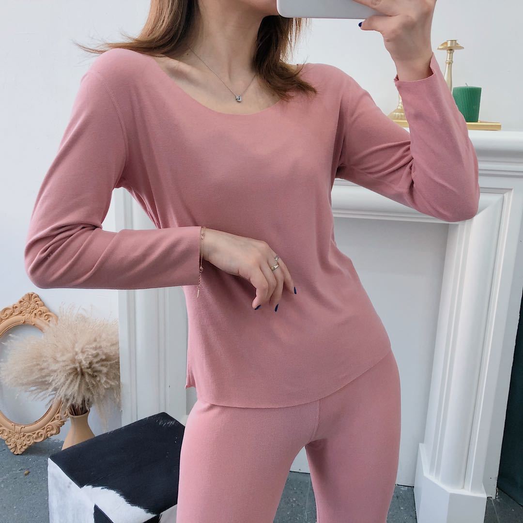 38 ° 6 Dralon Autumn and Winter Women&#039;s Suit Self-Heating Warm Leggings Fleece Brushed Warm Seamless 38 ° 6