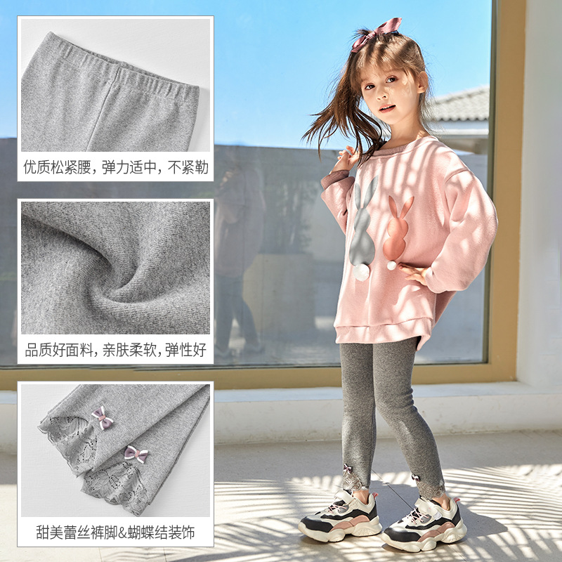 Girls&#039; Cotton Leggings Spring and Autumn Outerwear Spring Babies&#039; Trousers Children&#039;s Pants 2022 New Children&#039;s Clothing