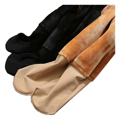 300G Winter Velvet Padded Leggings Women&#039;s High Waist Slim Fit Superb Fleshcolor Pantynose Pantyhose Fake Transparent Warm Leggings