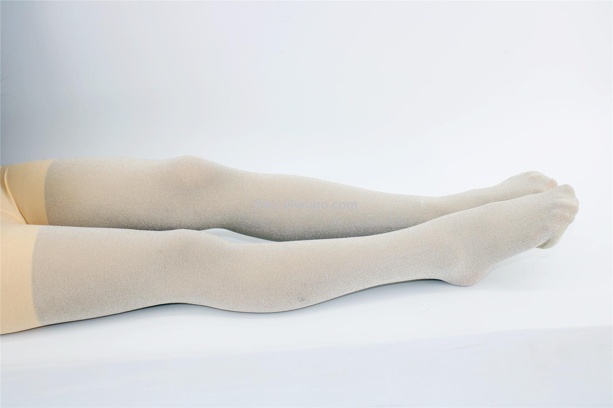 Girls&#039; bright silk stockings silver dance leggings fashion sliver luminescent silk leggings nylon core-covered pantyhose