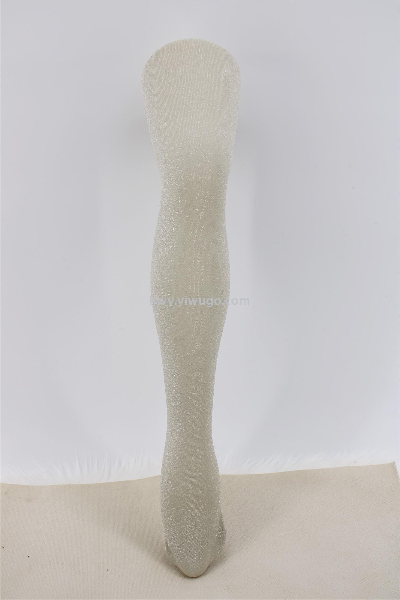 Girls' bright silk stockings silver dance leggings fashion sliver luminescent silk leggings nylon core-covered pantyhose