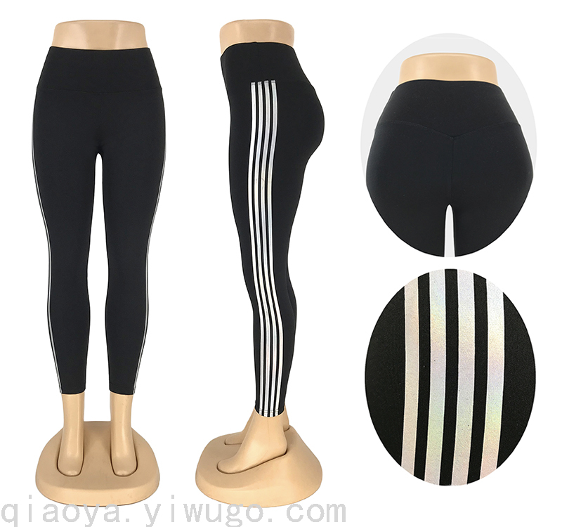 Laser Color Offset Printing Yoga Pants Women 'S High Waist Leggings Skinny Running Sports Pants Cropped Pants Fitness Laser Color Offset Printing Yoga Pants Women 'S High Waist Leggings Skinny Running Sports Pants Cropped Pants Fitness