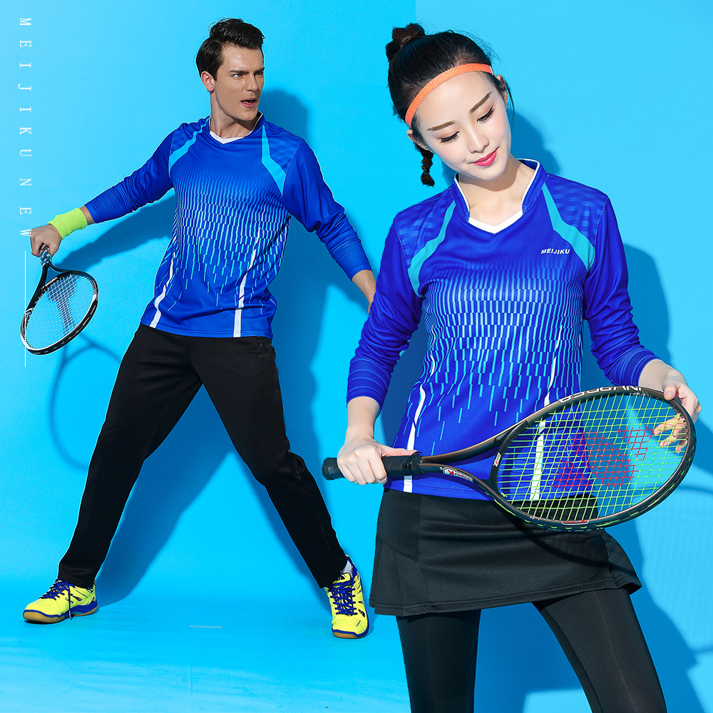 New Quick Dry Table Tennis Autumn and Winter Badminton Clothing Long Sleeve Trousers Suit Women&#039;s Sports False-Two-Piece Skirted Leggings Quick Drying Clothes