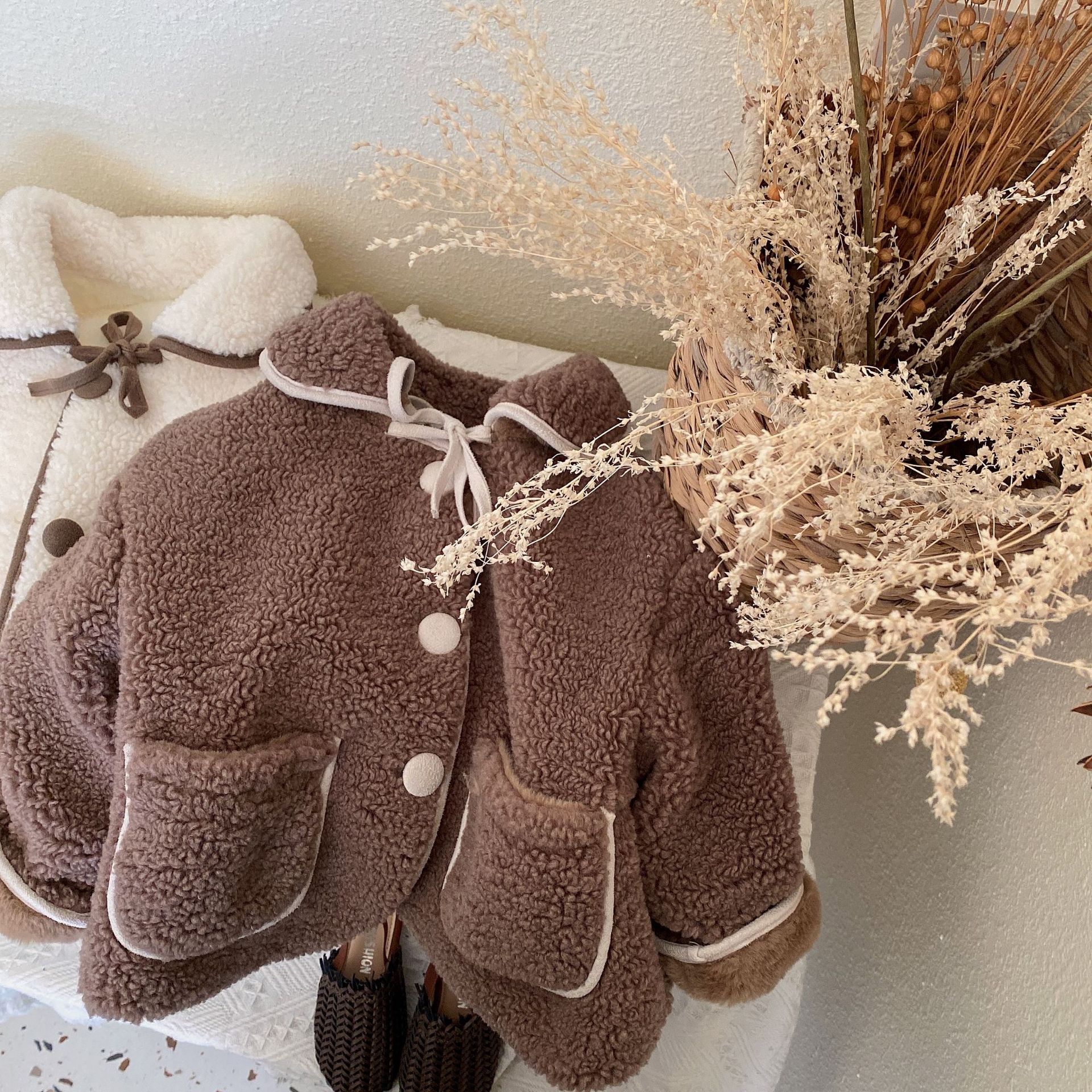 Lai Hug 2021 Autumn and Winter New Korean Children's Clothing Korean Style Thickened Western Style Girls' Fuzzy Cloth Berber Fleece Coat