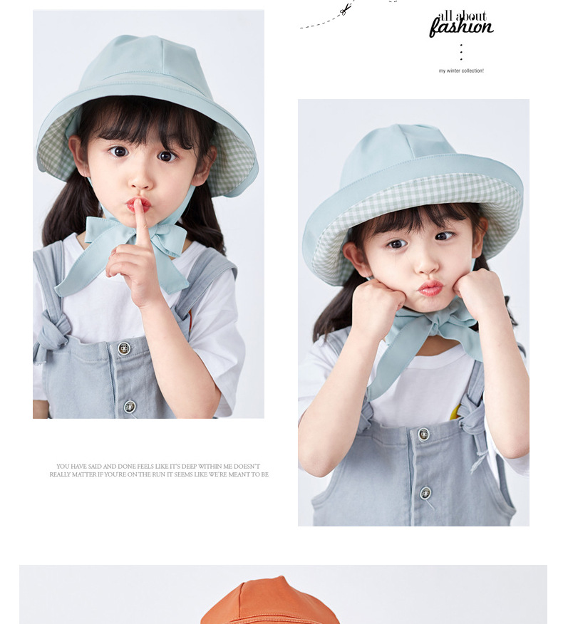 Children's double-faced fisherman hat for Spring and summer UV-proof hat for female baby sun block hat Korean cloth hat Children's double-faced fisherman hat for Spring and summer UV-proof hat for female baby sun block hat Korean cloth hat