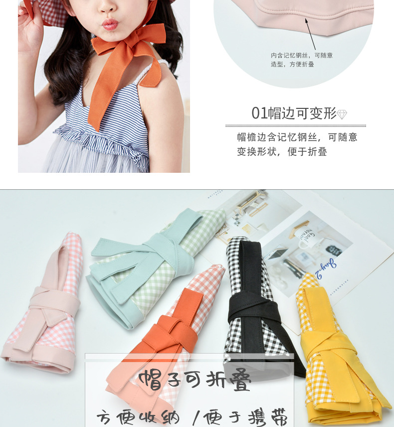 Children's double-faced fisherman hat for Spring and summer UV-proof hat for female baby sun block hat Korean cloth hat Children's double-faced fisherman hat for Spring and summer UV-proof hat for female baby sun block hat Korean cloth hat