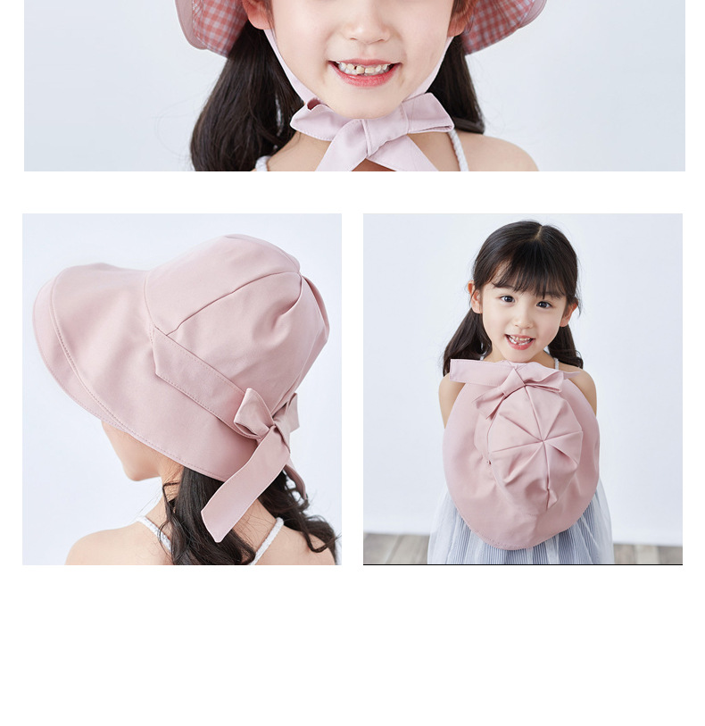 Children's double-faced fisherman hat for Spring and summer UV-proof hat for female baby sun block hat Korean cloth hat Children's double-faced fisherman hat for Spring and summer UV-proof hat for female baby sun block hat Korean cloth hat