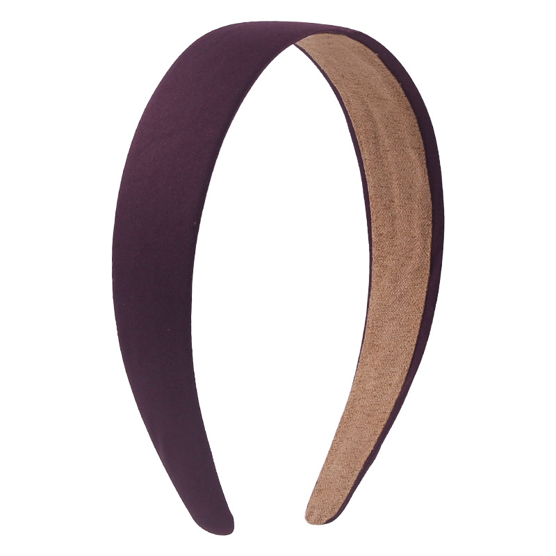Korean Hair Accessories 3cm Solid Color Headband Fabric All-Inclusive Headband Satin Cloth Hair Ring Amazon Children&#039;s Hair Accessories