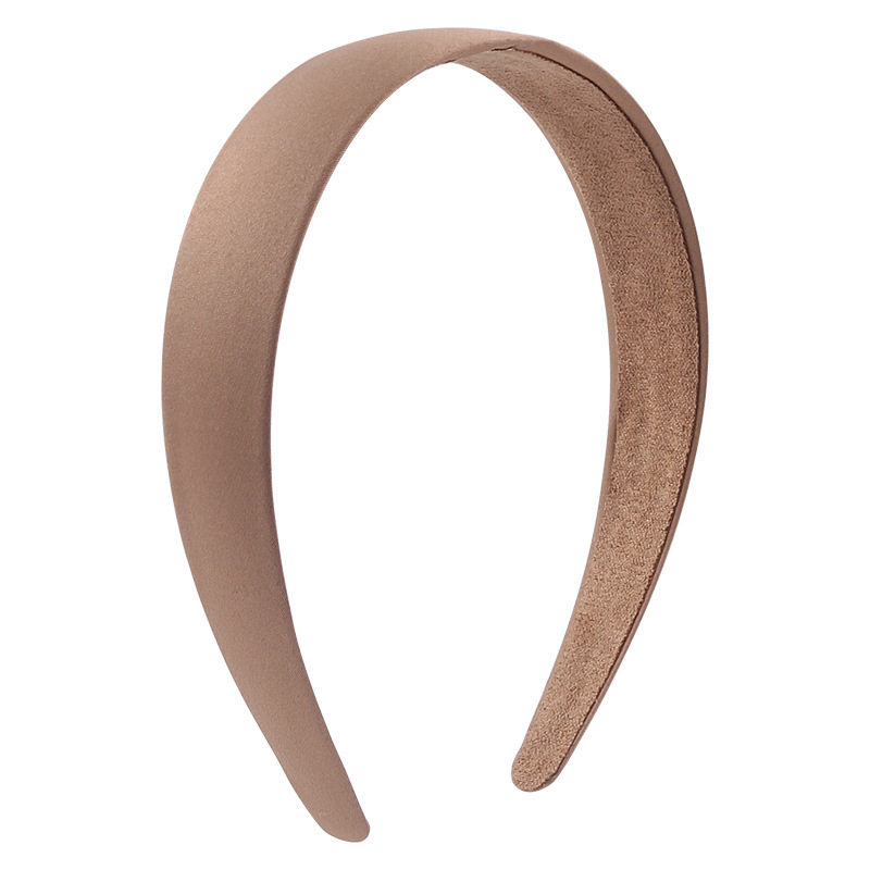 Korean Hair Accessories 3cm Solid Color Headband Fabric All-Inclusive Headband Satin Cloth Hair Ring Amazon Children&#039;s Hair Accessories