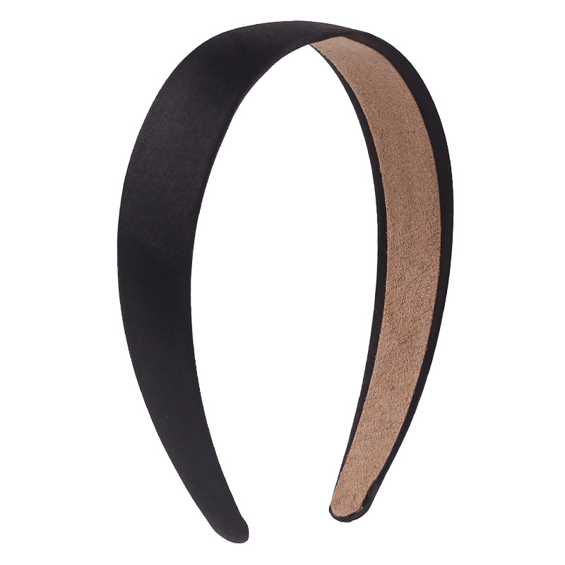 Korean Hair Accessories 3cm Solid Color Headband Fabric All-Inclusive Headband Satin Cloth Hair Ring Amazon Children's Hair Accessories