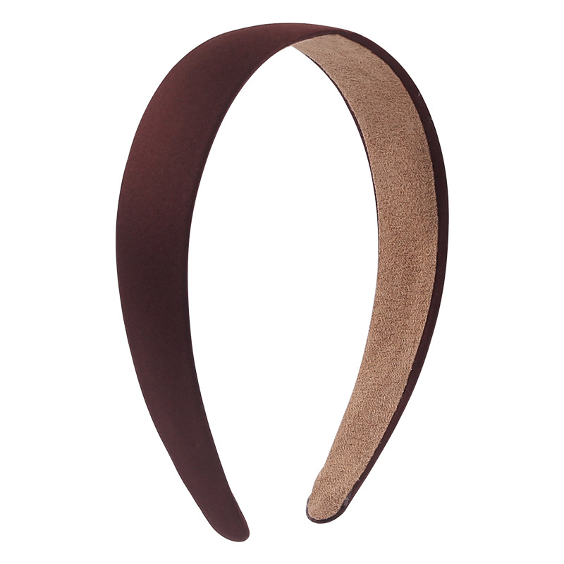Korean Hair Accessories 3cm Solid Color Headband Fabric All-Inclusive Headband Satin Cloth Hair Ring Amazon Children's Hair Accessories