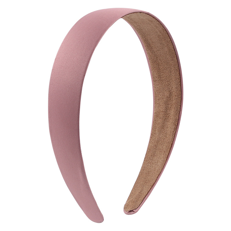 Korean Hair Accessories 3cm Solid Color Headband Fabric All-Inclusive Headband Satin Cloth Hair Ring Amazon Children's Hair Accessories
