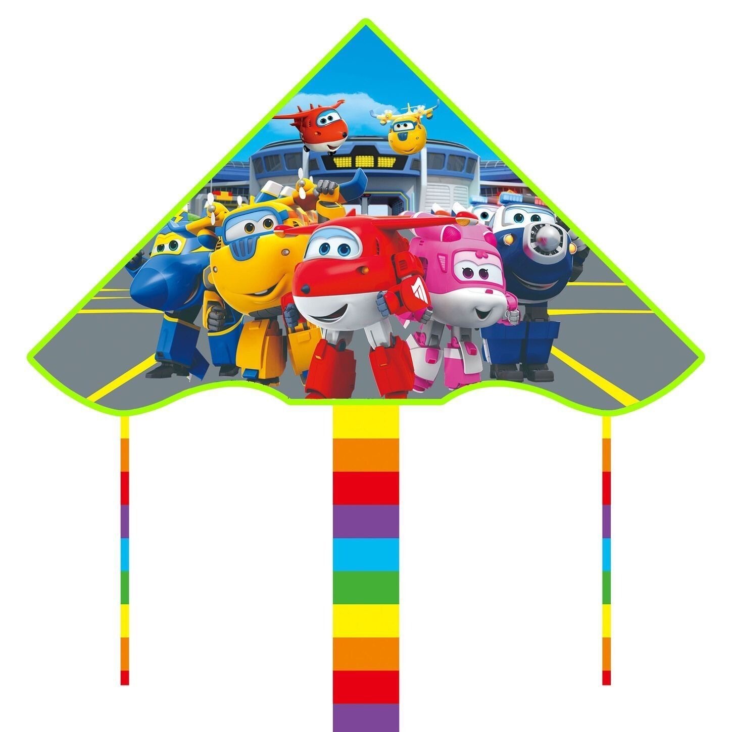 Wholesale Weifang Kite New Bright Cloth Hot Printed Curved Triangle Kite Children's Cartoon Kite Manufacturers Supply