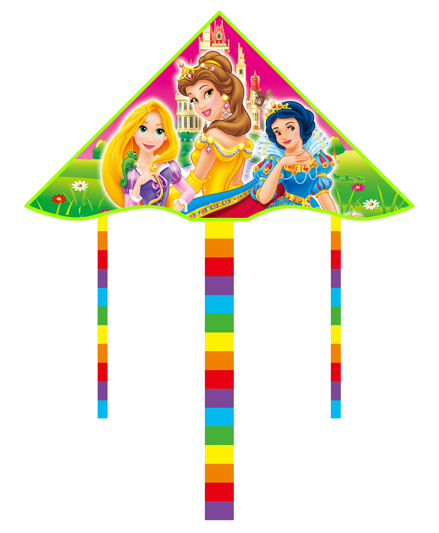 Wholesale Weifang Kite New Bright Cloth Hot Printed Curved Triangle Kite Children's Cartoon Kite Manufacturers Supply