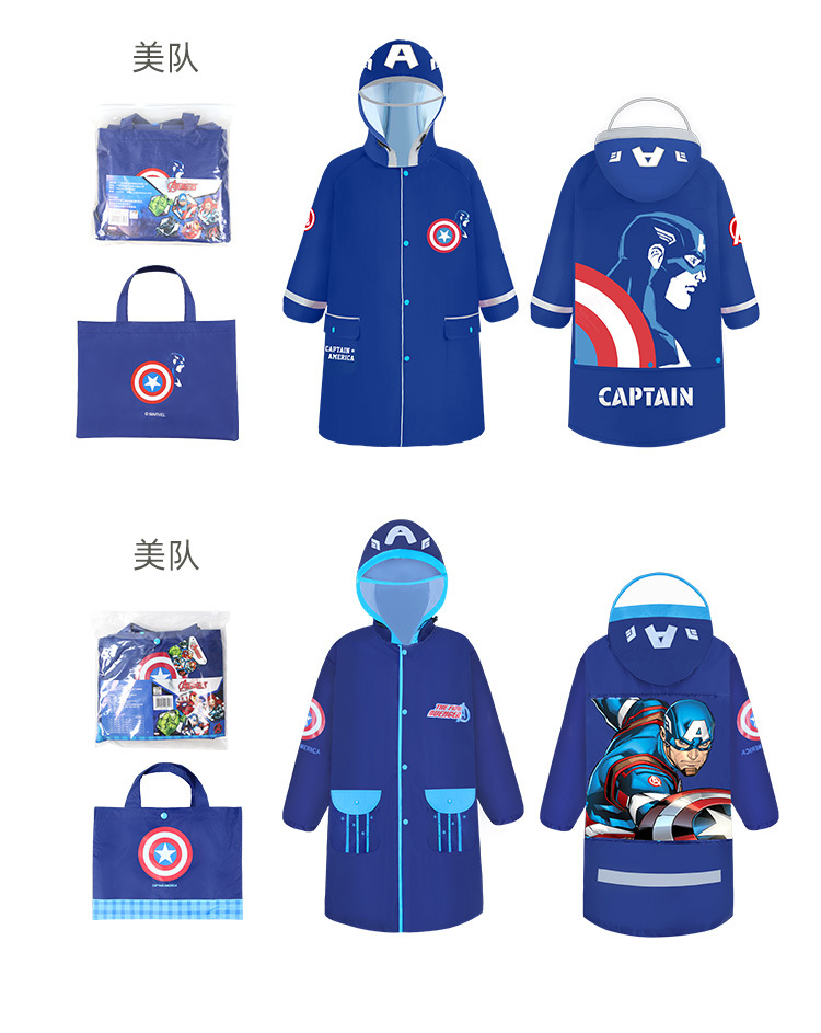Disney Children's Raincoat Spider-Man Zipper Oxford Cloth Raincoat Primary School Boy Marvel Raincoat Baby Poncho Disney Children's Raincoat Spider-Man Zipper Oxford Cloth Raincoat Primary School Boy Marvel Raincoat Baby Poncho