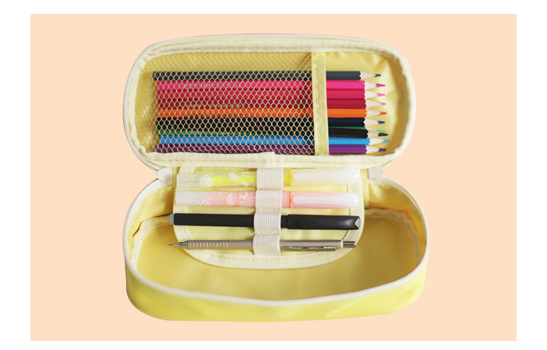 Bag Stationery Box Canvas Oxford Cloth Printed Logo Pencil Case Large Capacity Children's Pencil Case Customization