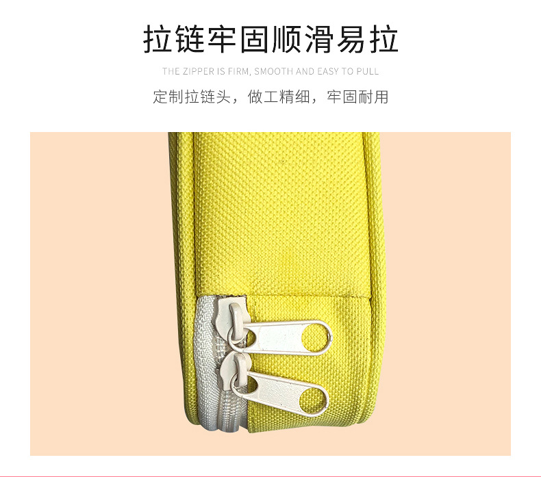 Bag Stationery Box Canvas Oxford Cloth Printed Logo Pencil Case Large Capacity Children's Pencil Case Customization