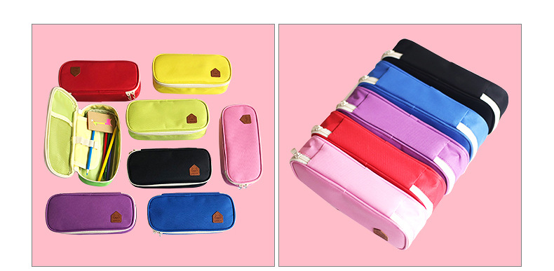 Bag Stationery Box Canvas Oxford Cloth Printed Logo Pencil Case Large Capacity Children's Pencil Case Customization