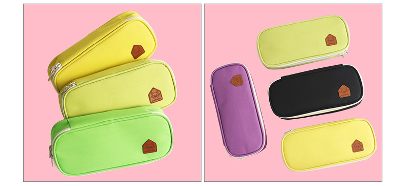 Bag Stationery Box Canvas Oxford Cloth Printed Logo Pencil Case Large Capacity Children's Pencil Case Customization
