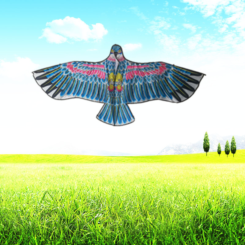 Weifang Kite Wholesale 1.2 M 1.55 M Bright Cloth Heat Printing Children Cartoon Eagle Kite Orchard Bird Repellent Kite