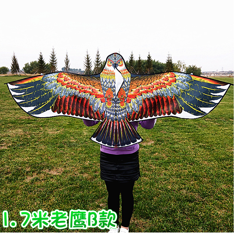 Weifang Kite Wholesale 1.2 M 1.55 M Bright Cloth Heat Printing Children Cartoon Eagle Kite Orchard Bird Repellent Kite Weifang Kite Wholesale 1.2 M 1.55 M Bright Cloth Heat Printing Children Cartoon Eagle Kite Orchard Bird Repellent Kite