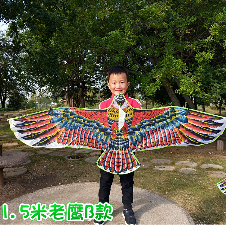 Weifang Kite Wholesale 1.2 M 1.55 M Bright Cloth Heat Printing Children Cartoon Eagle Kite Orchard Bird Repellent Kite Weifang Kite Wholesale 1.2 M 1.55 M Bright Cloth Heat Printing Children Cartoon Eagle Kite Orchard Bird Repellent Kite