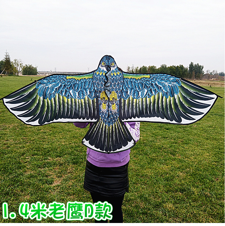 Weifang Kite Wholesale 1.2 M 1.55 M Bright Cloth Heat Printing Children Cartoon Eagle Kite Orchard Bird Repellent Kite Weifang Kite Wholesale 1.2 M 1.55 M Bright Cloth Heat Printing Children Cartoon Eagle Kite Orchard Bird Repellent Kite