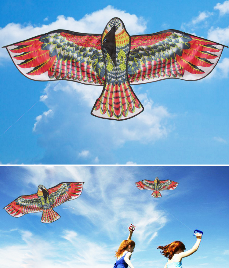 Weifang Kite Wholesale 1.2 M 1.55 M Bright Cloth Heat Printing Children Cartoon Eagle Kite Orchard Bird Repellent Kite Weifang Kite Wholesale 1.2 M 1.55 M Bright Cloth Heat Printing Children Cartoon Eagle Kite Orchard Bird Repellent Kite