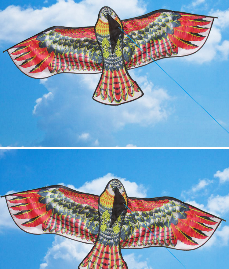 Weifang Kite Wholesale 1.2 M 1.55 M Bright Cloth Heat Printing Children Cartoon Eagle Kite Orchard Bird Repellent Kite Weifang Kite Wholesale 1.2 M 1.55 M Bright Cloth Heat Printing Children Cartoon Eagle Kite Orchard Bird Repellent Kite