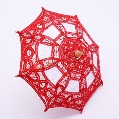 Lace Craft Lace Lace Umbrella Princess Embroidery Silk Cloth Decorative Children&#039;s Photography Foreign Trade Umbrella